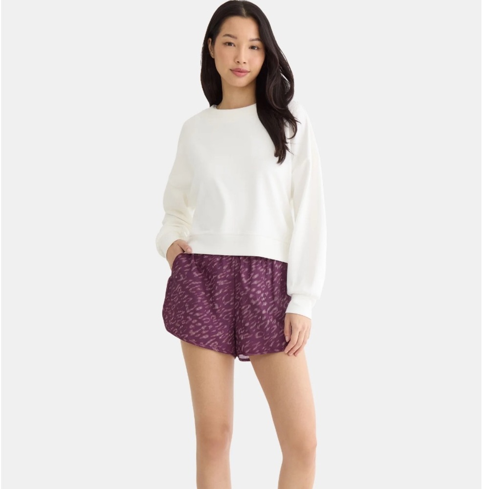 Athletic Works Purple Athletic Shorts with Elastic Waistband